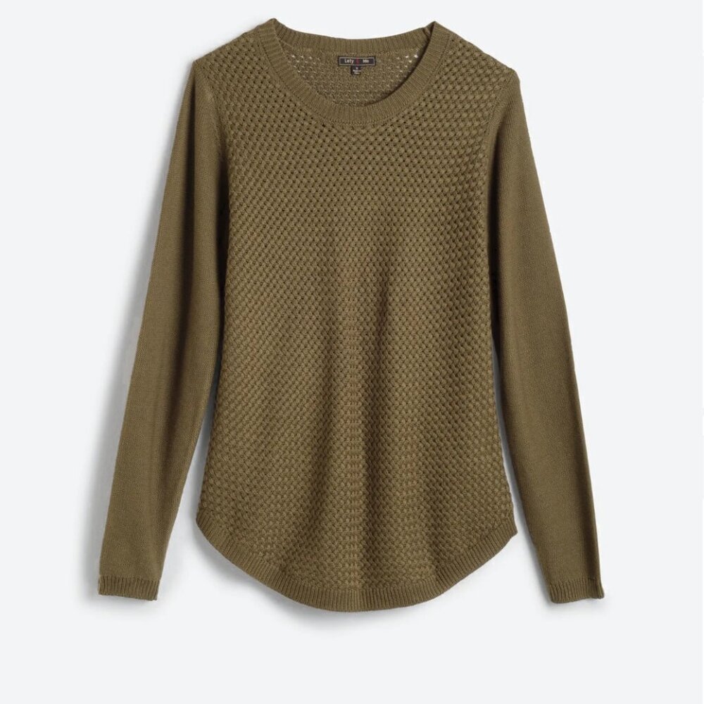 LETY & ME Josey Elbow Patch Sweater